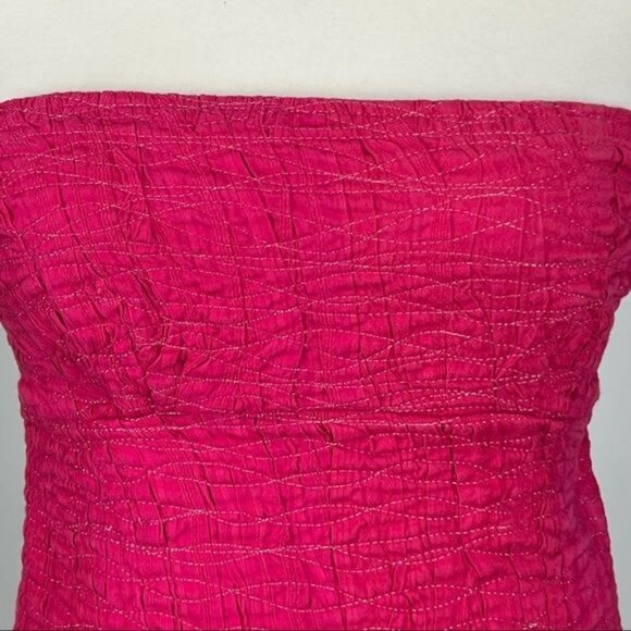 Diane Von Furstenberg DVF Womens Sheryl Strapless Midi Dress Magenta Pink size 6 - Picture 5 of 13